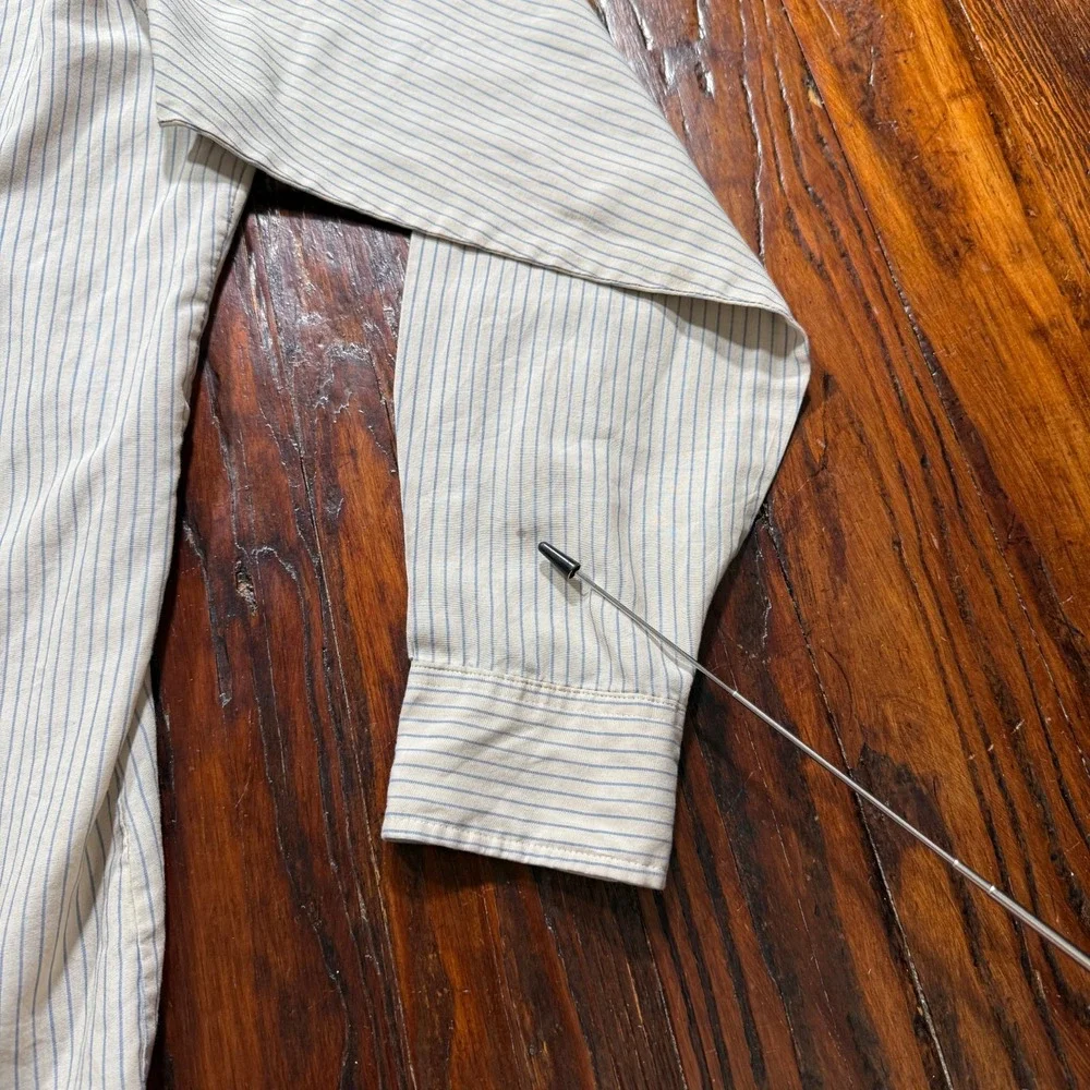 Vintage Levis Shirt Mens Large‎ Striped Button Paper Thin Taiwan ROC 80s